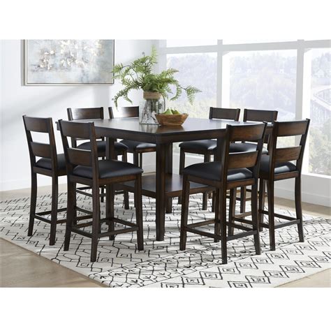 Rent to Own Standard 9-Piece Delaney Counter Height Dining Room Collection at Aaron's today!