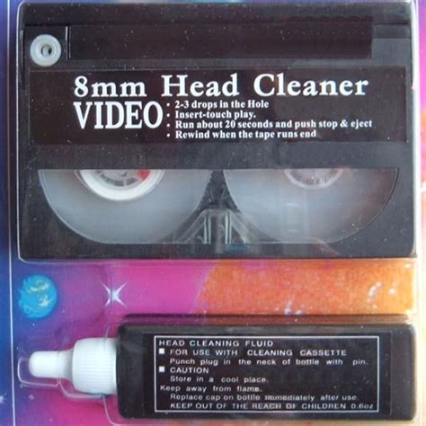 8mm Video Hi8 Camcorder Wet or Dry Head Cleaner - Tape Cassette ...