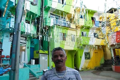 A Rio de Janeiro favela or slum is turned into a rainbow of colour with paint and local help ...