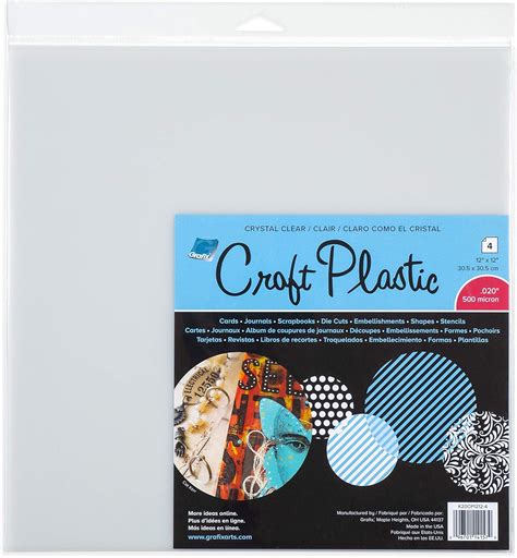 Amazon.com: Clear .020 - Craft Plastic Sheets 12"X12" 4/Pkg