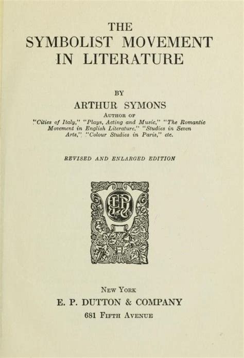 The Symbolist Movement in Literature by Arthur Symons | BookFusion