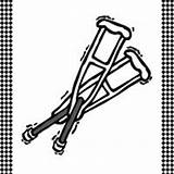 Crutches Coloring Pages sketch template