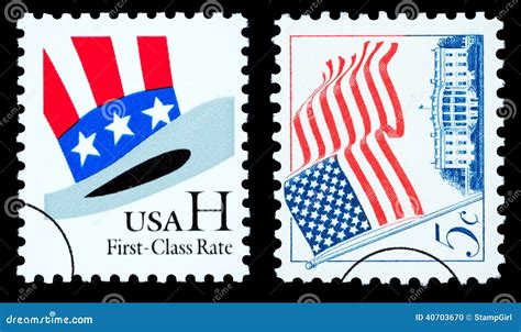 American Flag Postage Stamp Editorial Image | CartoonDealer.com #40704772