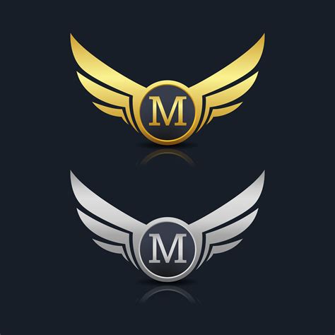 Wings Shield Letter M Logo Template 603211 Vector Art at Vecteezy