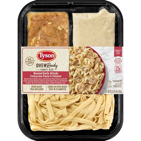 Tyson Oven Ready Family Size Roasted Garlic Alfredo Fettucini Pasta ...