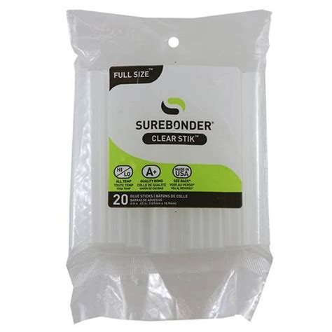 Surebonder Clear Hot Glue Sticks For High & Low Temperatures, Mini Size 10"