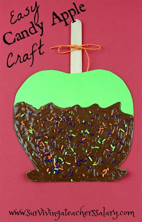 Easy Candy Apple Fall Craft for kids - I wish there was a love button! This sensory sweet treat ...