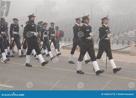 Indian Navy Soldier S Contingent Marches during the Republic Day Rehearsal at Rajpath, New Delhi ...