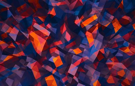 Orange And Blue Geometric Wallpapers - Wallpaper Cave