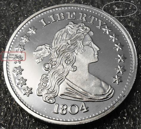 1804 Liberty King Of America Copy Medallion Coin {unc} 1 Ounce. 999 Fine Silver