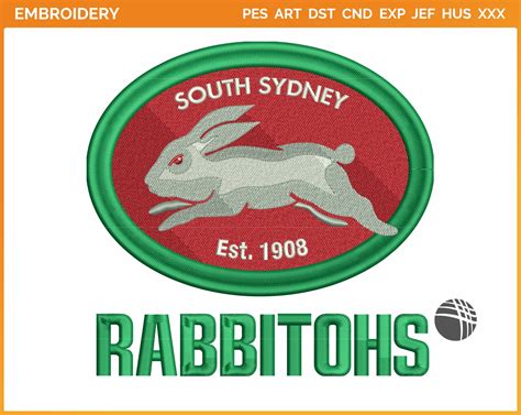 South Sydney Rabbitohs - Misc. Sports Embroidery Logo in 4 sizes - SPLN004083 • Sports Logos ...