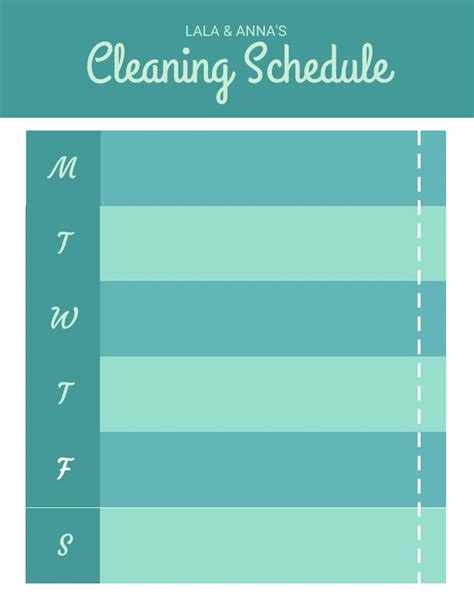 White And Sage Green Cleaning Schedule Template - Venngage