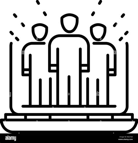 Webinar computer group icon, outline style Stock Vector Image & Art - Alamy