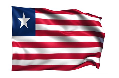 Liberia Waving flag Realistic Transparent Background 15309591 PNG