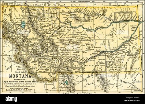 Map of montana hi-res stock photography and images - Alamy