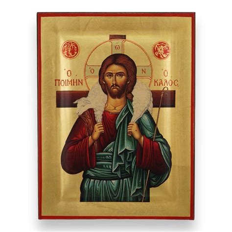 Jesus the Good Shepherd Icon Premium Christian Orthodox Icon Byzantine ...