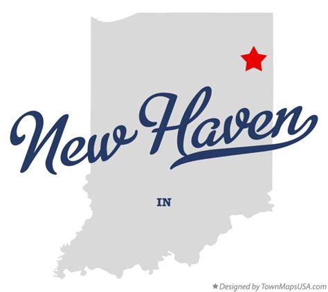 Map of New Haven, IN, Indiana