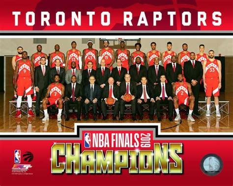 Toronto Raptors 2019 NBA Champions Team Line-Up Roster Photo 8x10 ...