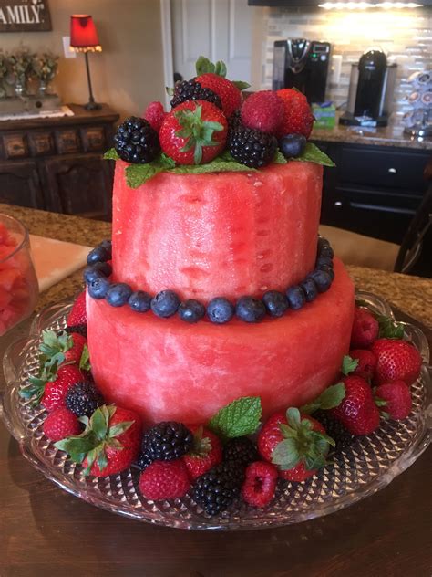 Watermelon Cake with fruit! | Fruit birthday cake, Fresh fruit cake ...