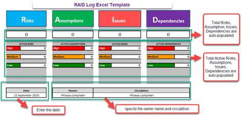 RAID Log Excel Template | Excel templates, Raid, Templates