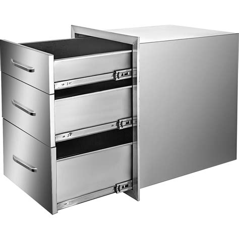 Usa Bbq Island-outdoor Kitchen All 201stainless Steel 3-drawer Set 3dr | VEVOR US