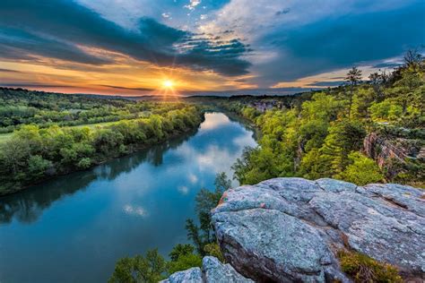 Sunrise at Calico Rock on the White River in Arkansas | Calico rock, White river, Southern travel