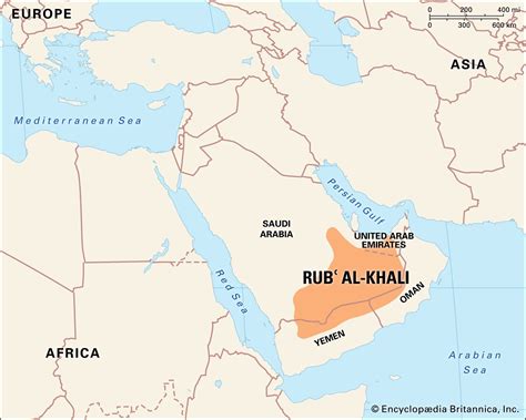 Rub’ al-Khali | Map, Location, Meaning, & Facts | Britannica