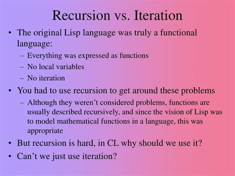 PPT - Recursion vs. Iteration PowerPoint Presentation, free download - ID:690569