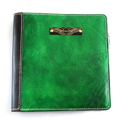 Pilot Logbook Cover - book closure, 2 colour spine / front, wings ...