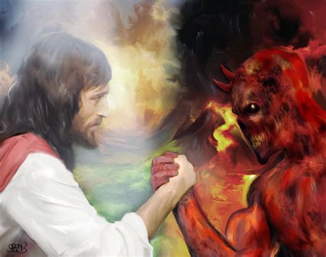 Jesus vs Satan by markman777 on DeviantArt