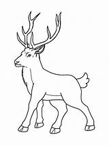 Free Printable Reindeer sketch template
