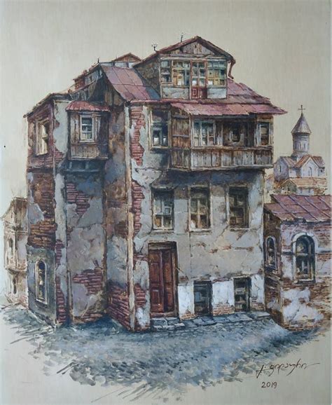 Old House Drawing by Gela Philauri | Saatchi Art