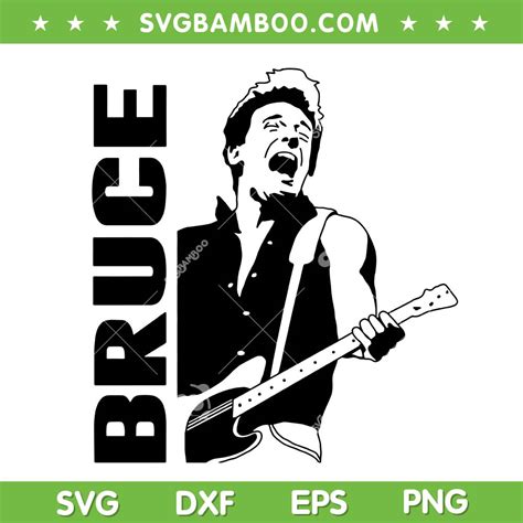 Bruce Springsteen Silhouette SVG PNG