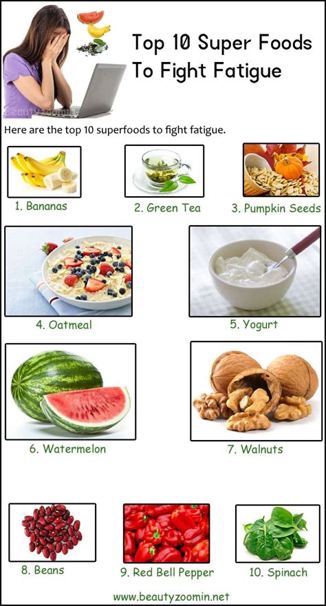 Top 10 Super Foods To Fight Fatigue - Beautyzoomin | Food, Food health benefits, Fight fatigue