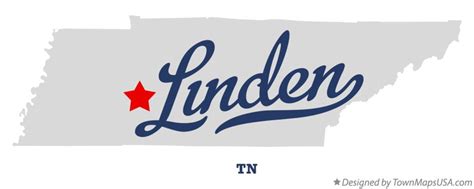 Map of Linden, TN, Tennessee