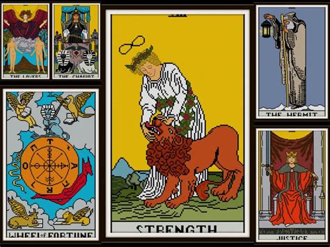 Rider Waite complete 78 card tarot cross stitch patterns PDF | Etsy