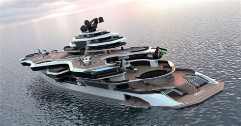 Incredible £440m 'mega yacht' with 15 apartments, two heliports and its ...