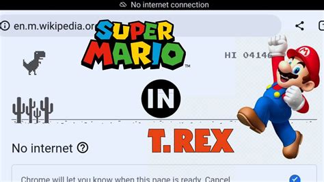 Super Mario in T Rex game || offline no internet connection||Game on! - YouTube