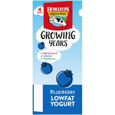 Horizon Organic® Blueberry Kids Lowfat Yogurt Pouches, 4 ct / 3.5 oz - Fry’s Food Stores