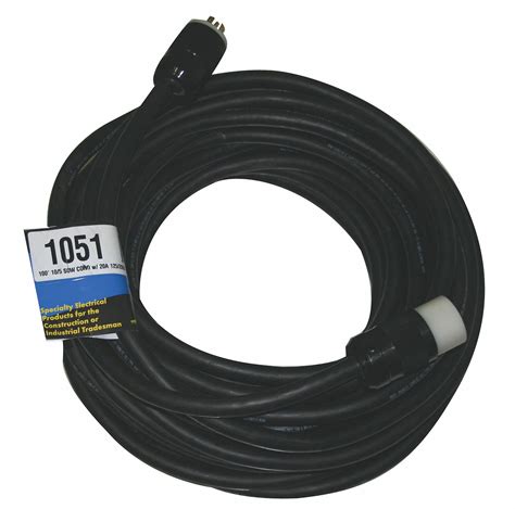 SOUTHWIRE Extension Cord: 100 ft Cord Lg, 10 AWG Wire Size, SOW, NEMA ...