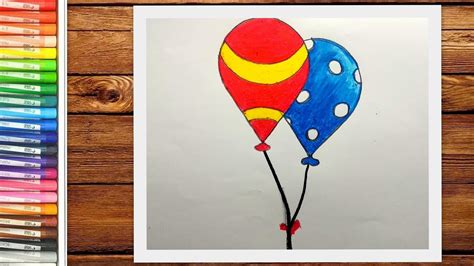 How to Draw balloons Step by Step - YouTube