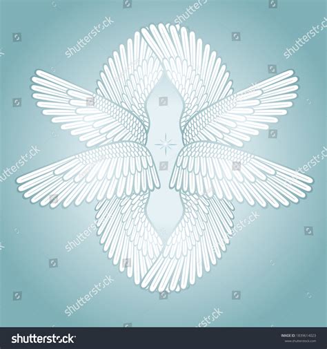 Cartoon Drawing Set White Angel Wings Stock Vector (Royalty Free ...