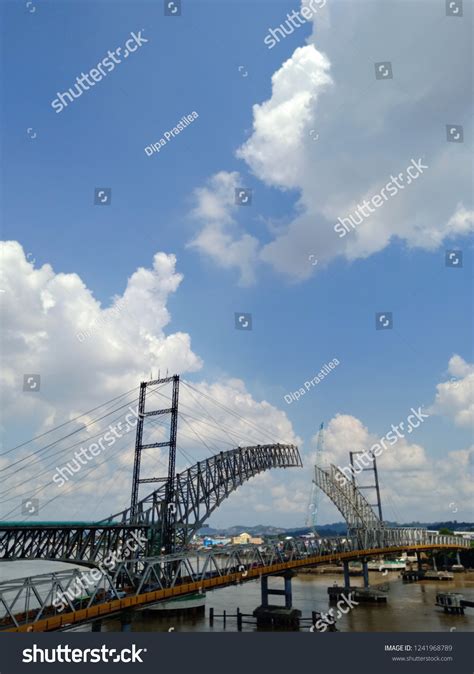 Unfinished Mahakam Bridge Samarinda East Borneo Stock Photo 1241968789 ...