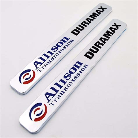 Buy 2x Allison Transmission Duramax Hood Emblem 3D Nameplate Badge Letter Replacement for ...