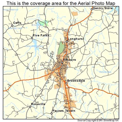 Aerial Photography Map of Roxboro, NC North Carolina