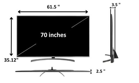 70 inch TV Dimensions and Measurements