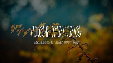 Lightning Font : Download Free for Desktop & Webfont