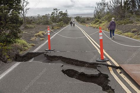 2018 Kilauea volcano eruption damage, Hawaii, - Stock Image - C044/3130 - Science Photo Library