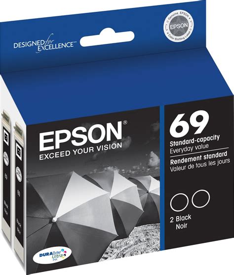 Customer Reviews: Epson 69 dual-pack Standard Capacity Black Ink ...