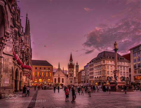 Munich city sunset by distance4 | Sunset city, City, Sunset